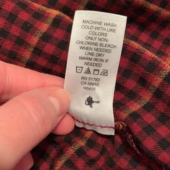 maurices Plaid Button Down Long Sleeve Collared Blouse Red and Black Women’s 0 - Picture 11 of 13